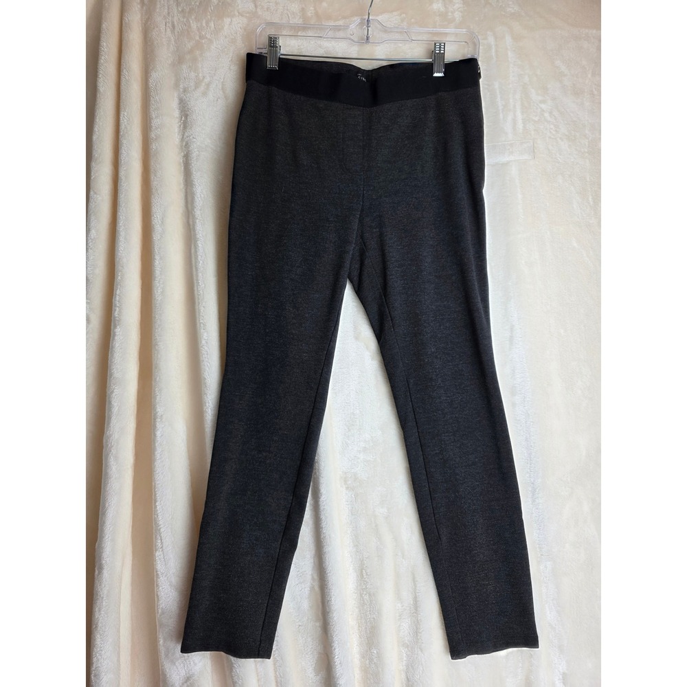THE LEGGING Women's Charcoal Heather Comfort‎ Stretch Zipper Ankle Pants Size 6